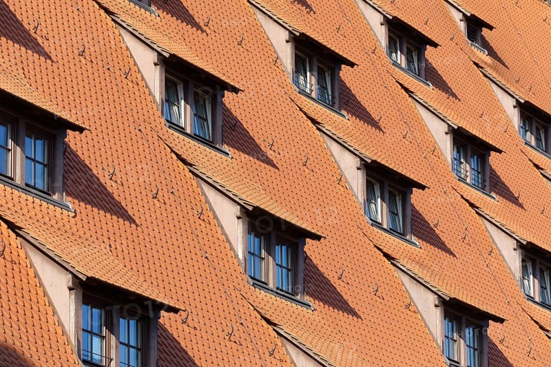 Dormer windows on roof