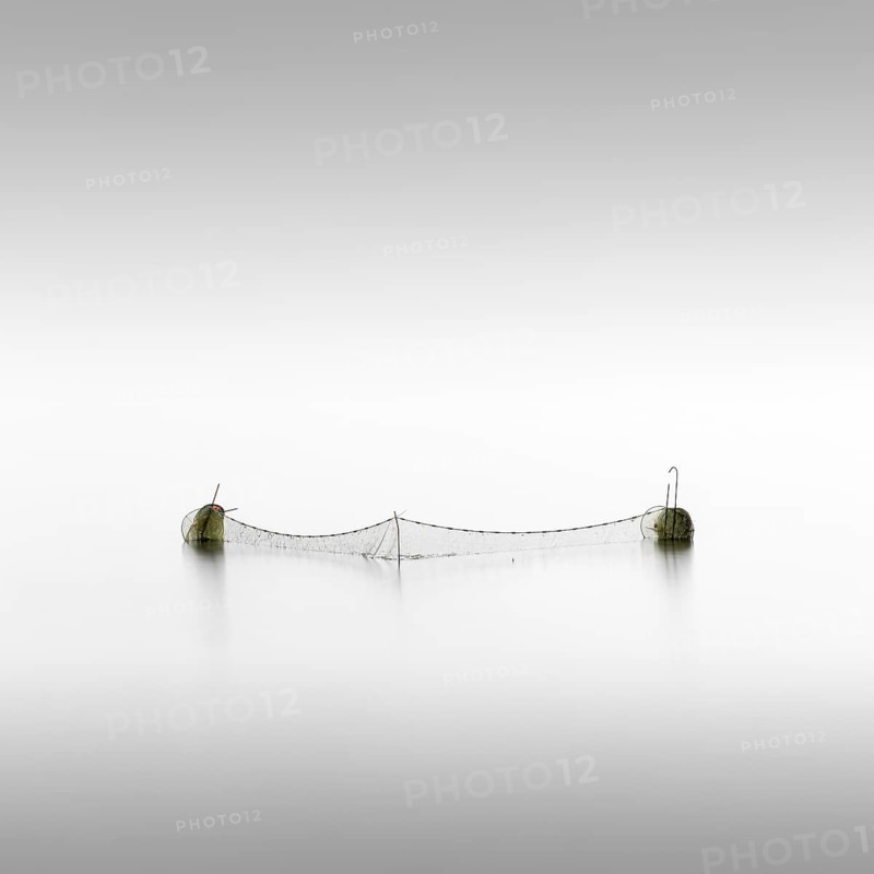 A fishing net at the dam of the Rantum basin on the island of Sylt