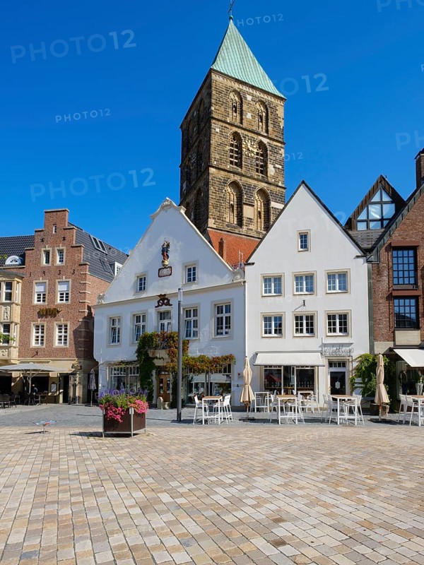 Historic market square with St. Dionysius Church