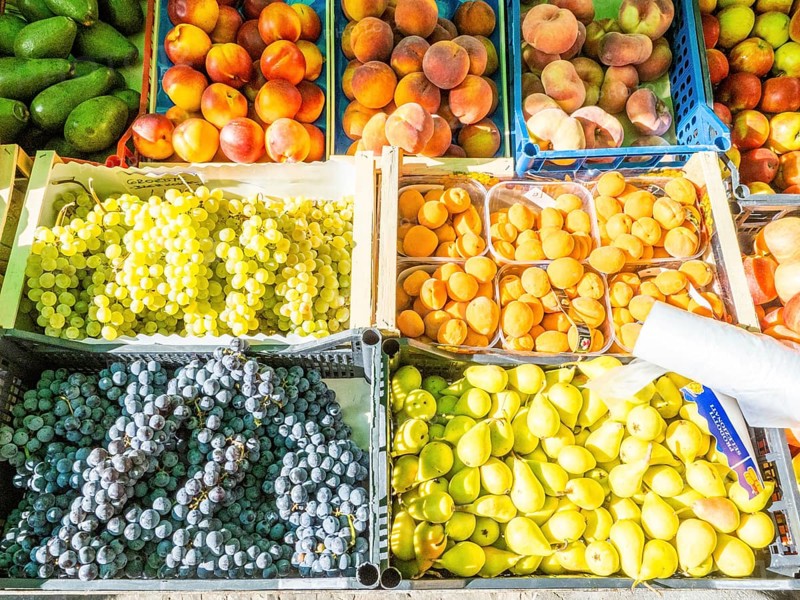 Fresh fruit at the Piran market