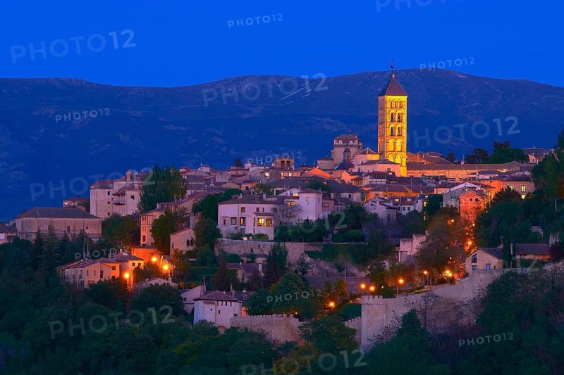 San Esteban Church at dusk