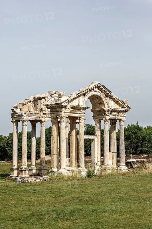 The tetrapylon is the main entrance to the temple of Aphrodite in Aphrodisias