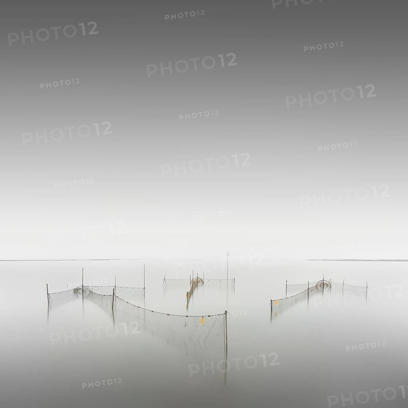 A fishing net at the dam of the Rantum basin