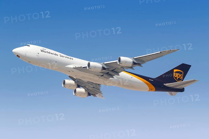 A UPS United Parcel Service Boeing 747-8F aircraft
