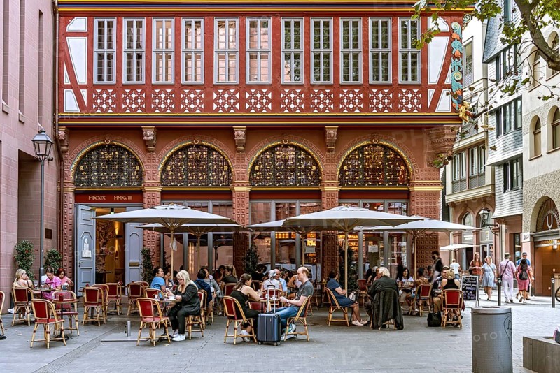Reconstructed Renaissance half-timbered house