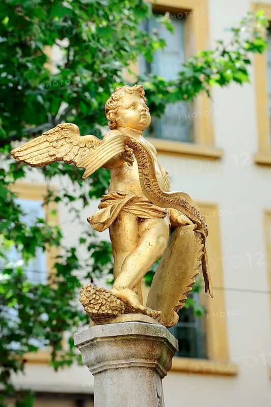 Statue on fountain