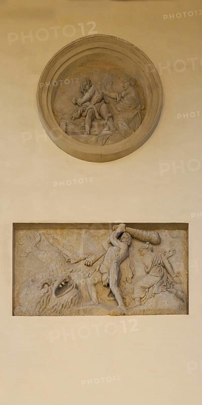 Bas-relief depicting scenes from Greek mythology