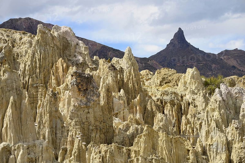 Bizarre rock formations in Valle de la Luna