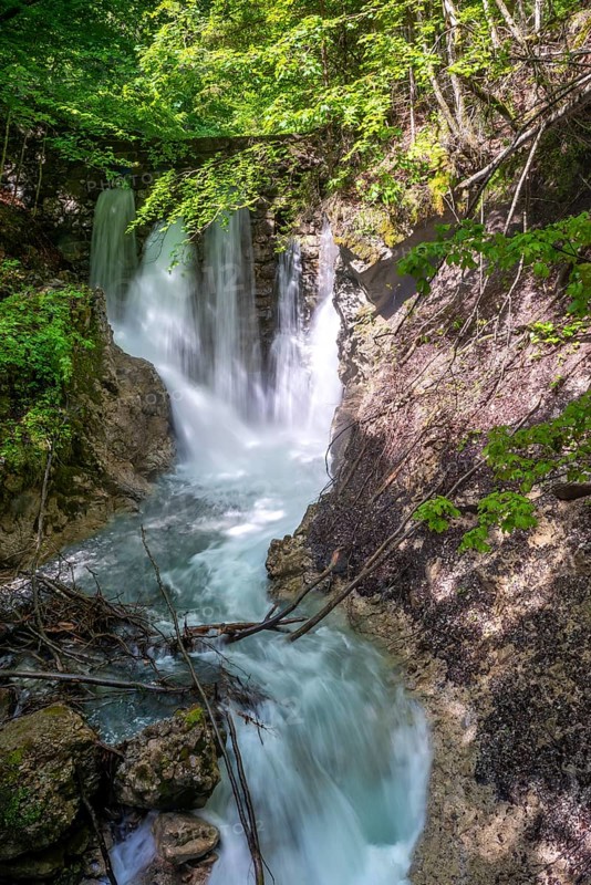 Waterfall in a gorge