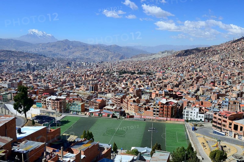 Football pitch in the sea of houses of the capital