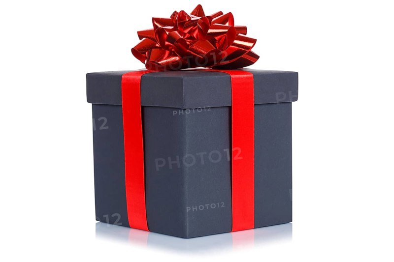 Gift Birthday Christmas Birthday Gift Box Black Free Plate Isolated