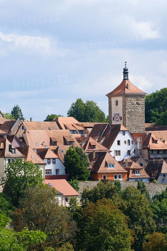 View from the castle garden of the old town with Siebersturm