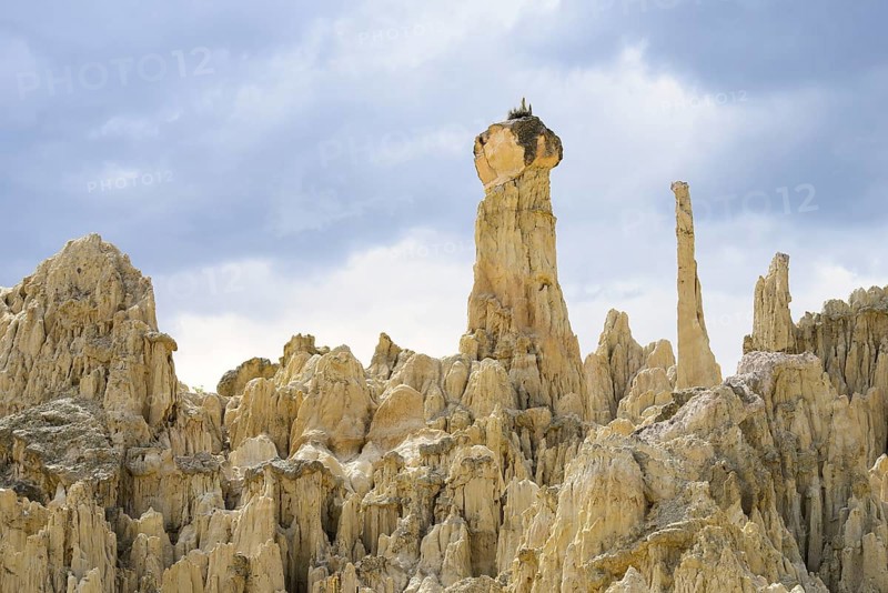 Bizarre rock formations in Valle de la Luna