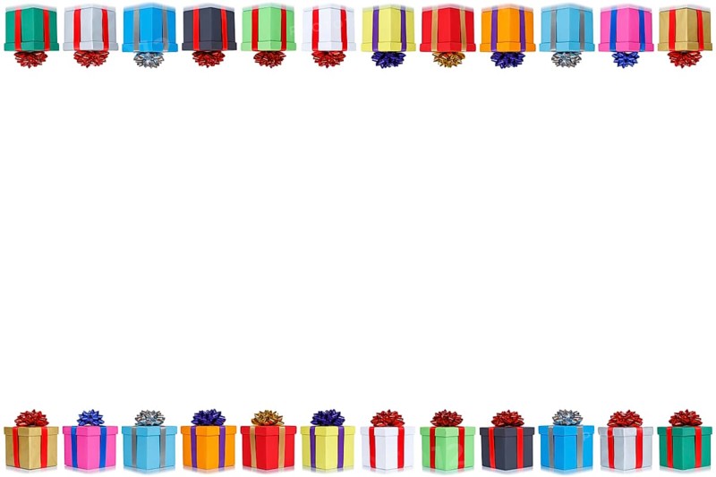 Gifts Birthday Card Christmas Text Free Space Copyspace Gift Isolated