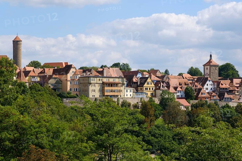 View from the castle garden of the old town with Siebersturm