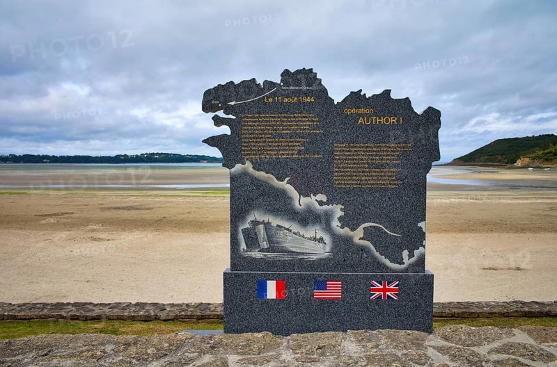 Operation AUTHOR I plaque commemorating the cooperation of the French Resistance with the Allied troops under General Patton to secure supplies