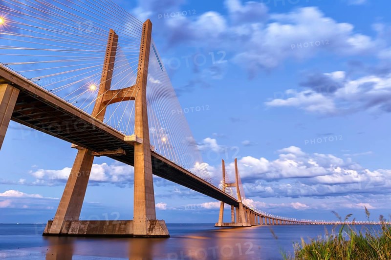 Lisbon Bridge Ponte Vasco da Gama over River Tagus Travel Travel City in Lisbon