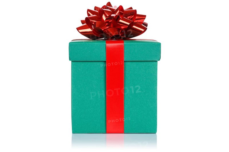 Birthday Christmas Gift Christmas Present Birthday Gift Box Dark Green Green Free Plate Isolated
