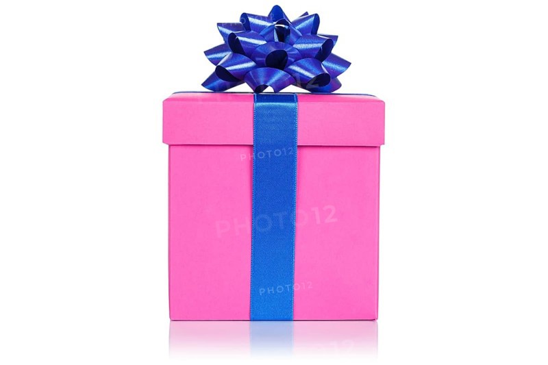 Birthday Christmas Gift Christmas present Birthday gift box pink pink cut out isolated