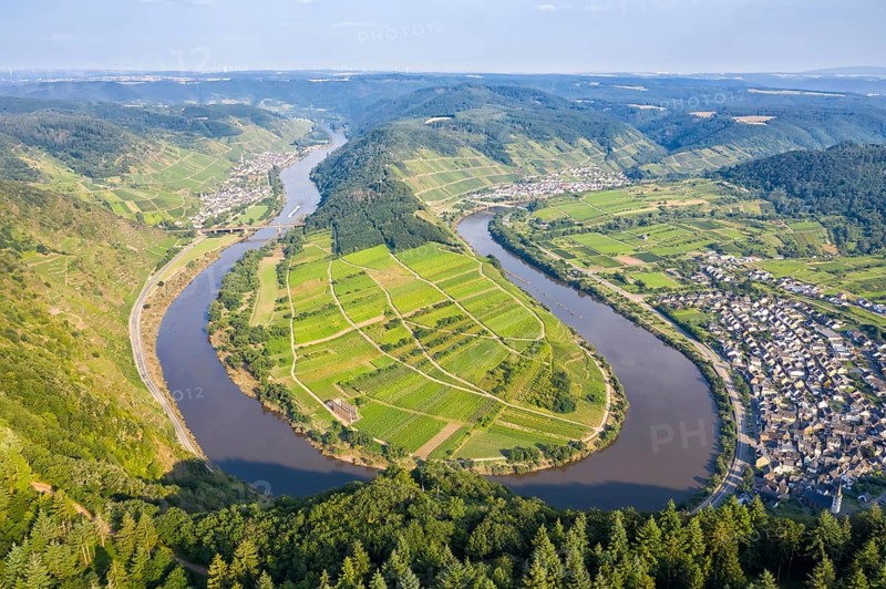 Moselle Loop Calmont River Moselle Loop Nature Landscape in Bremm