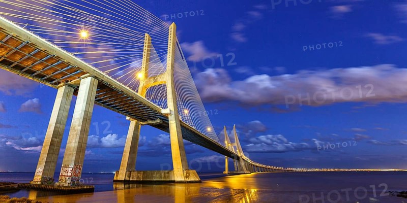 Lisbon Bridge Ponte Vasco da Gama over River Tagus Panorama Travel Travel City in Lisbon