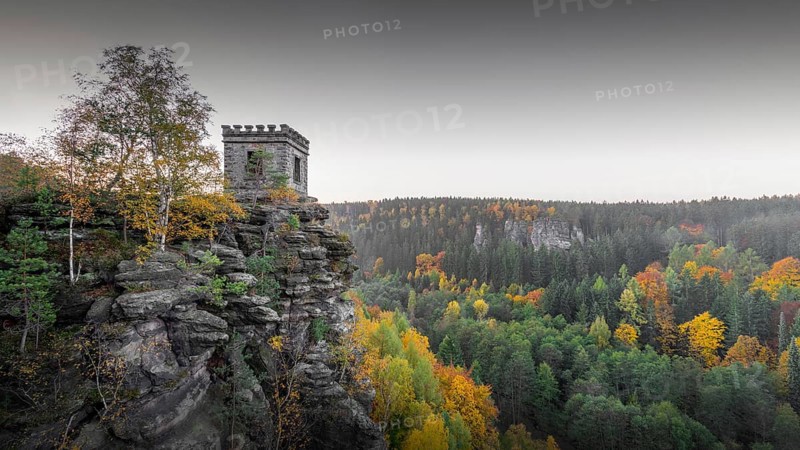 The Kaiser-Wilhelm Feste in the Bielatal in autumn