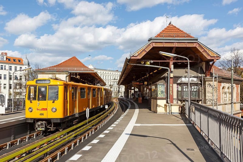Berlin Metro Train Station Schlesisches Tor of the U1 line in Berlin
