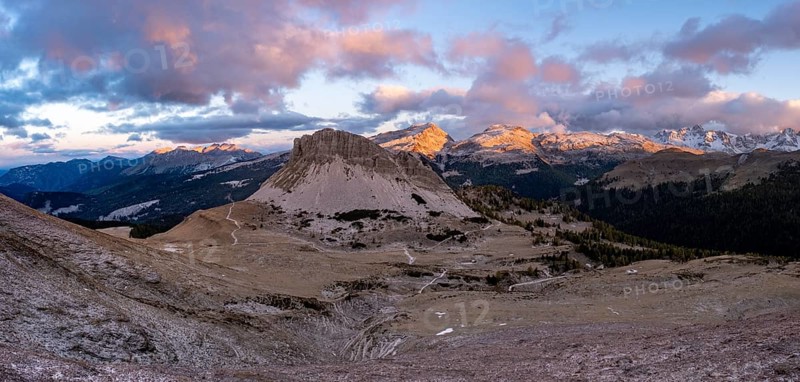 Monte Castellaz and Lagorai chain at sunrise