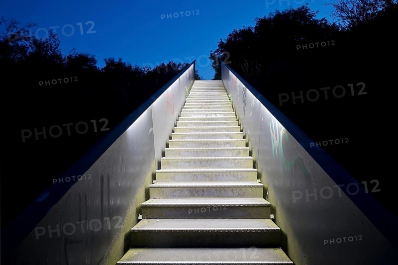 The illuminated stairway to heaven on the North Germany slag heap