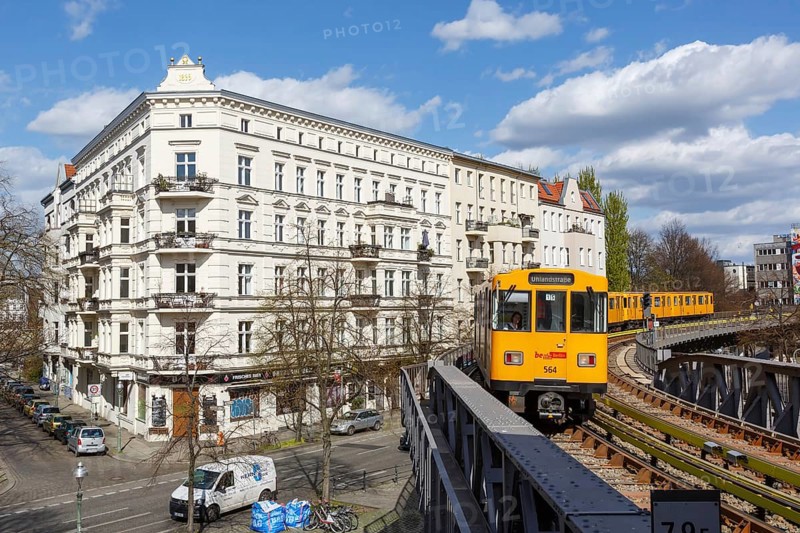 Berlin Metro Train Station Schlesisches Tor of the U1 line in Berlin