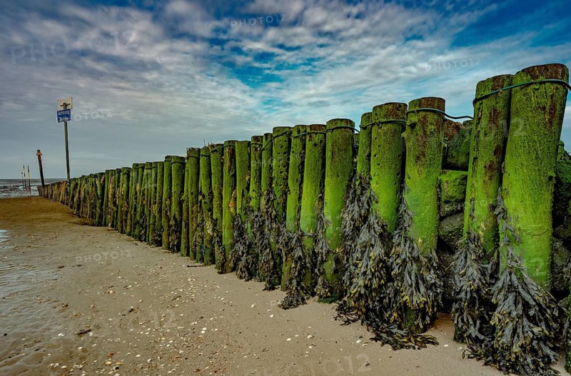 Groyne on the beach of Hooksiel