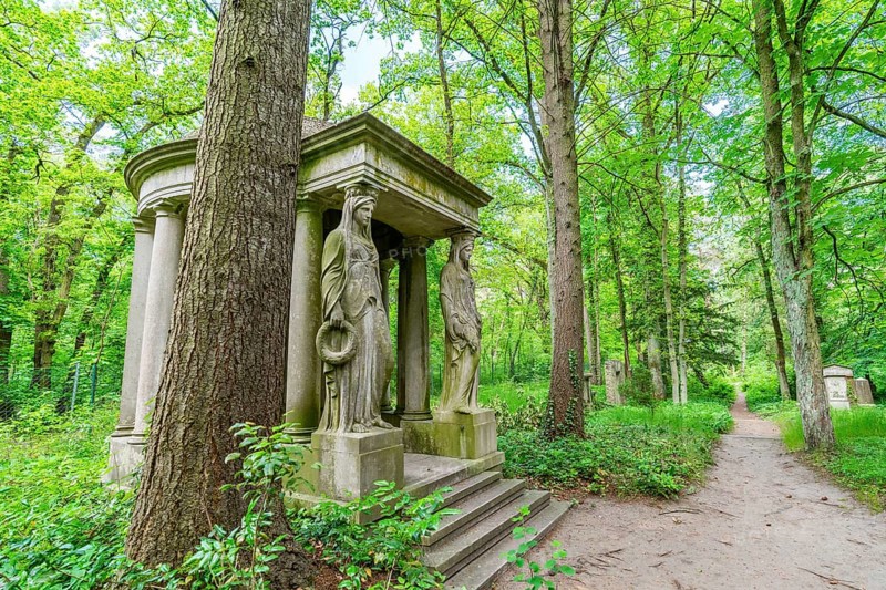 Mausoleum at the historic cemetery Suedwestkirchhof Stahnsdorf