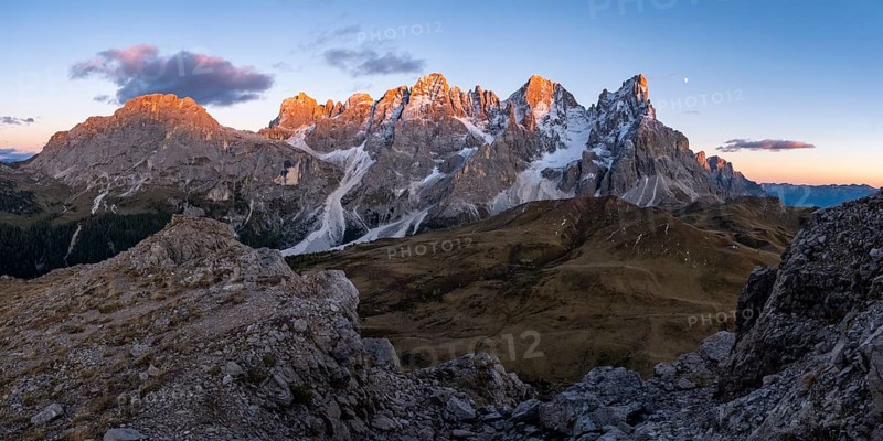 View from Monte Castellaz to Cimon della Pala
