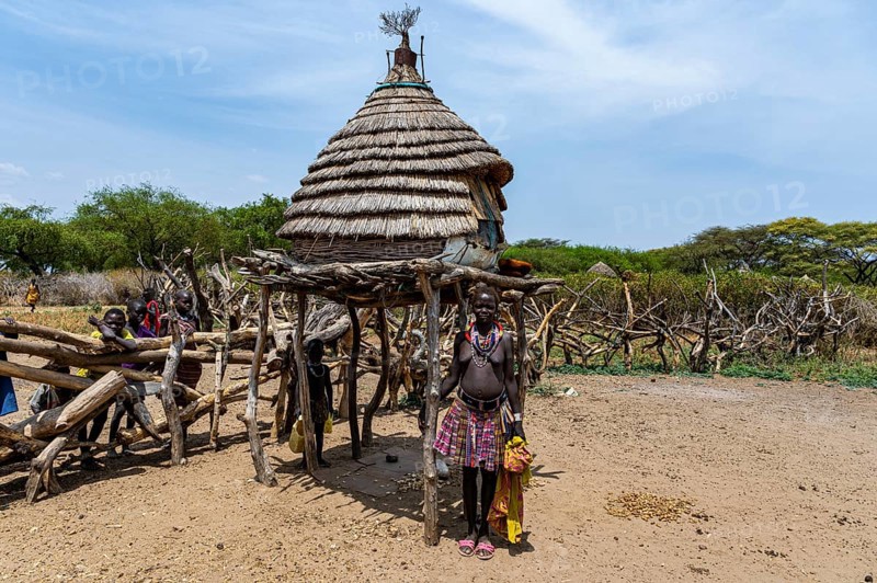 Traditional build hut of the Toposa tribe