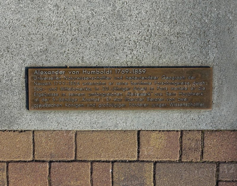 Bronze plaque for Alexander von Humboldt