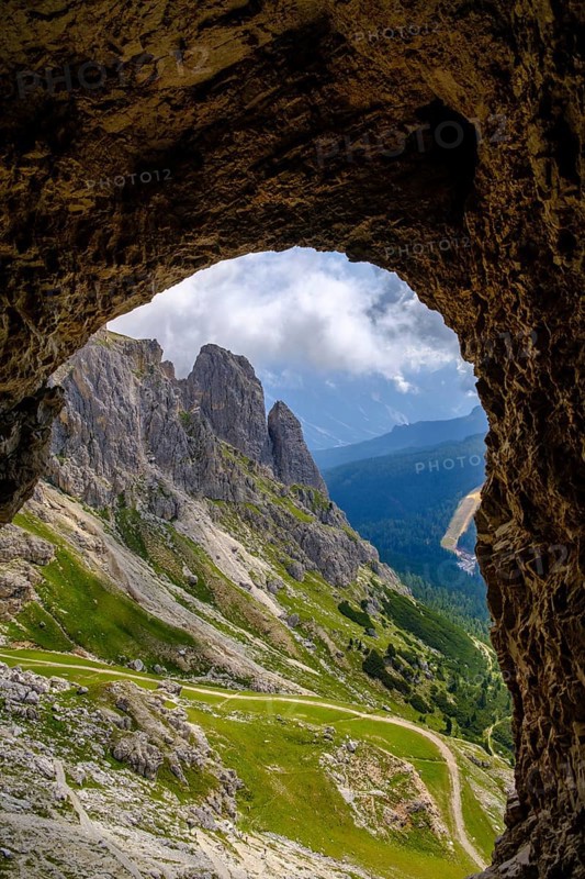 View from the rock tunnel