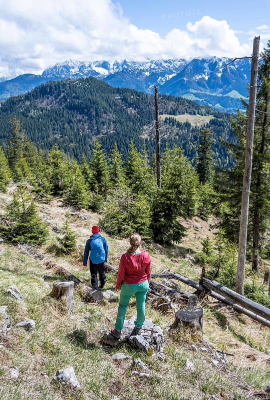 Hiker in the Bavarian Pre-Alps