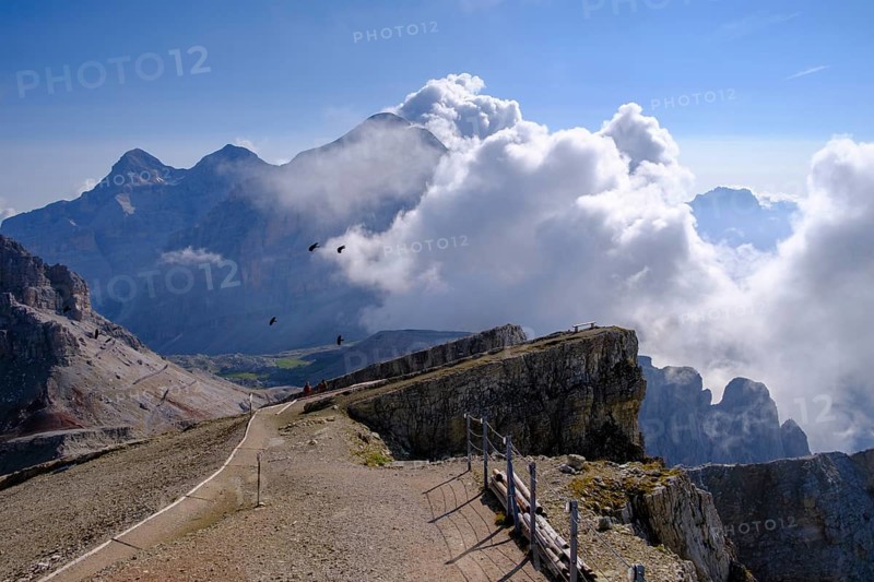 Clouds at the summit of Lagazuoi