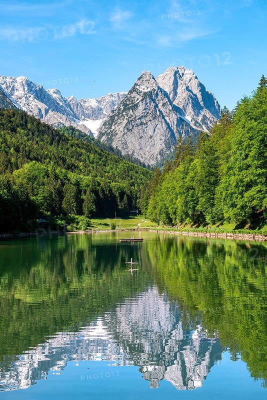 Mountains reflected in the lake