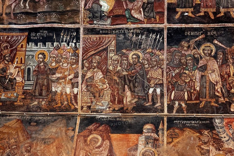 Jesus being interrogated by Herod and Pilate