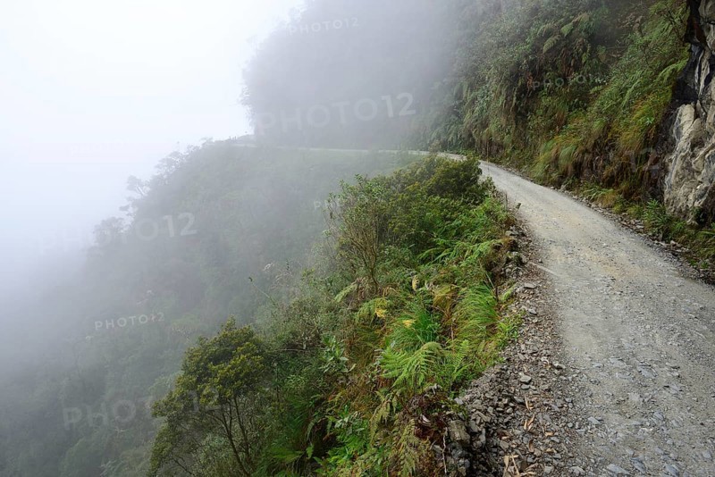 Clouds of fog on the Death Road