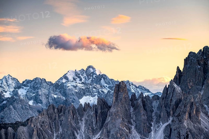 Cadini di Misurina with snowy peaks