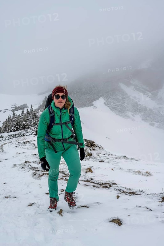 Hiker in the snow
