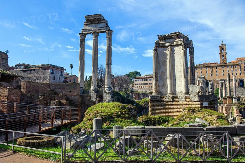 Partial reconstruction of left columns of temple of Dioscuri