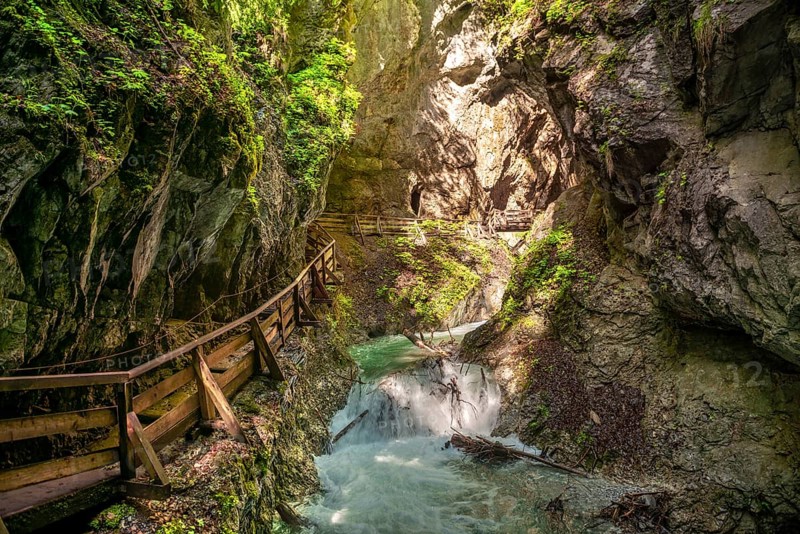 Path along a rock face