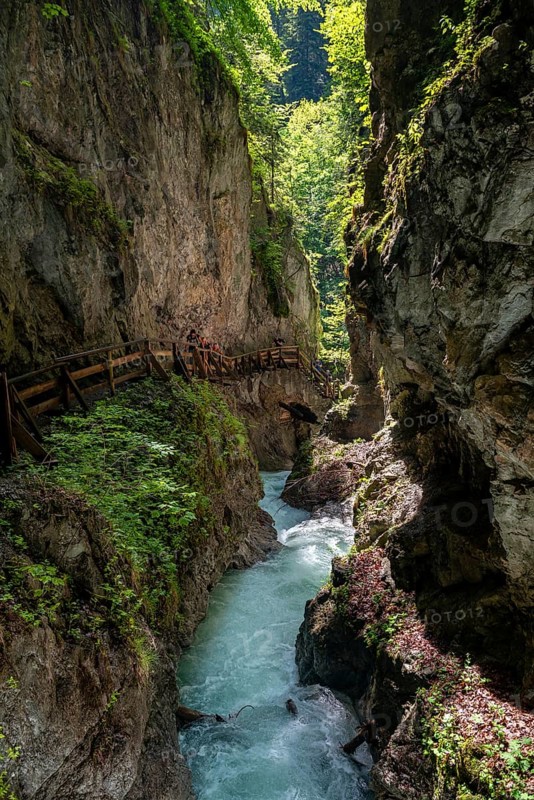 Path along a rock face