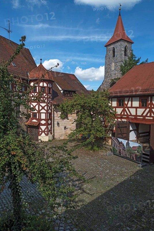 Historic courtyard of the former Bell Founders Hospital