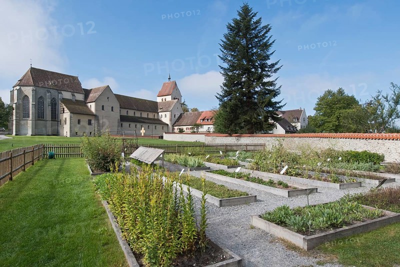 Old herb garden at the Minster of St. Mary and St. Mark