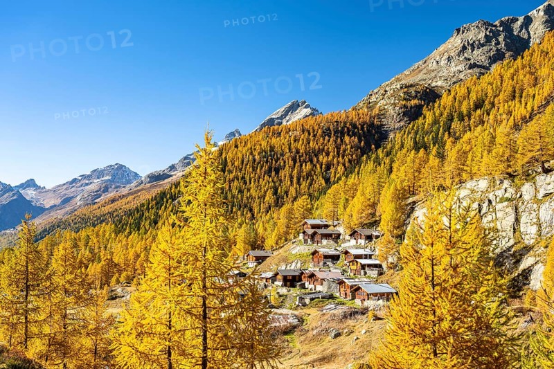 Alpine huts on the Fafleralp