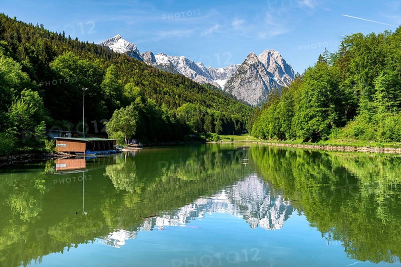 Mountains reflected in the lake